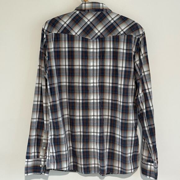 American Eagle Vintage Fit Western Pearl Snap Button Down - Medium - Picture 2 of 7